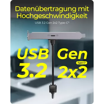 Panel tylny ICY BOX USB Type-C z wewnętrznym złączem USB Type-E
