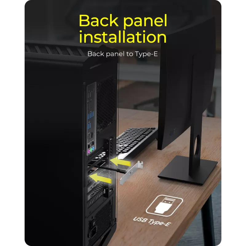 Panel tylny ICY BOX USB Type-C z wewnętrznym złączem USB Type-E