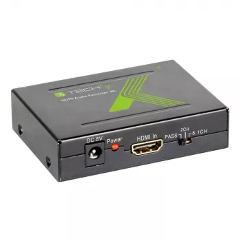 Techly Audio Extractor HDMI SPDIF + RCA R/L IDATA HDMI-EA, 5 V, 77 mm, 64 mm, 23 mm, 351 g