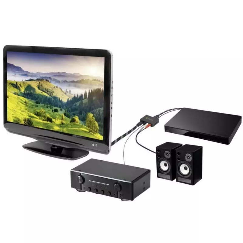 Techly Audio Extractor HDMI SPDIF + RCA R/L IDATA HDMI-EA, 5 V, 77 mm, 64 mm, 23 mm, 351 g
