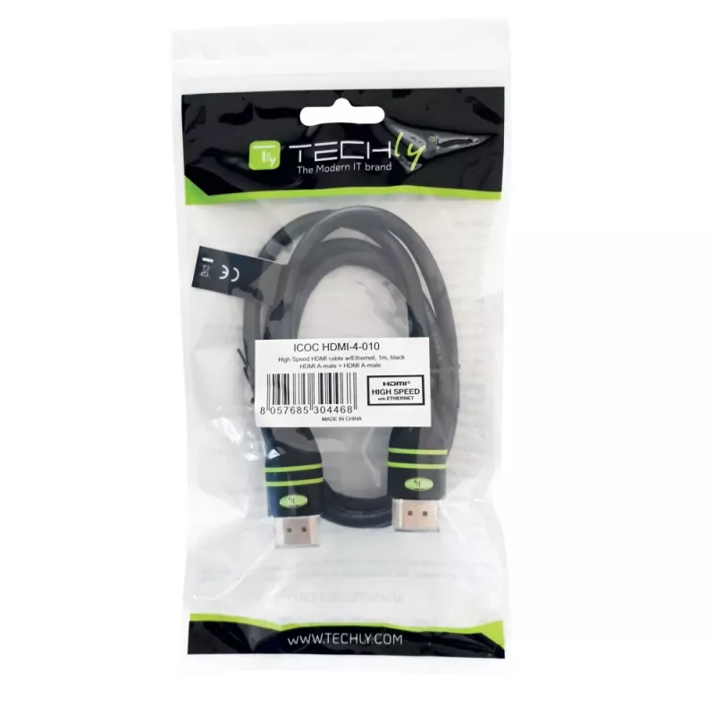 Techly 3m High Speed HDMI kabel with Ethernet A/A M/M Czarny ICOC HDMI-4-030