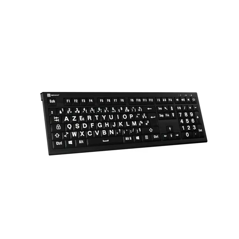 Klawiatura Logickeyboard LKB-LPWB-A2PC-FR Uniwersalna USB AZERTY French Czarna