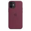 Etui Apple iPhone 12 mini silikonowe z MagSafe w kolorze śliwkowym