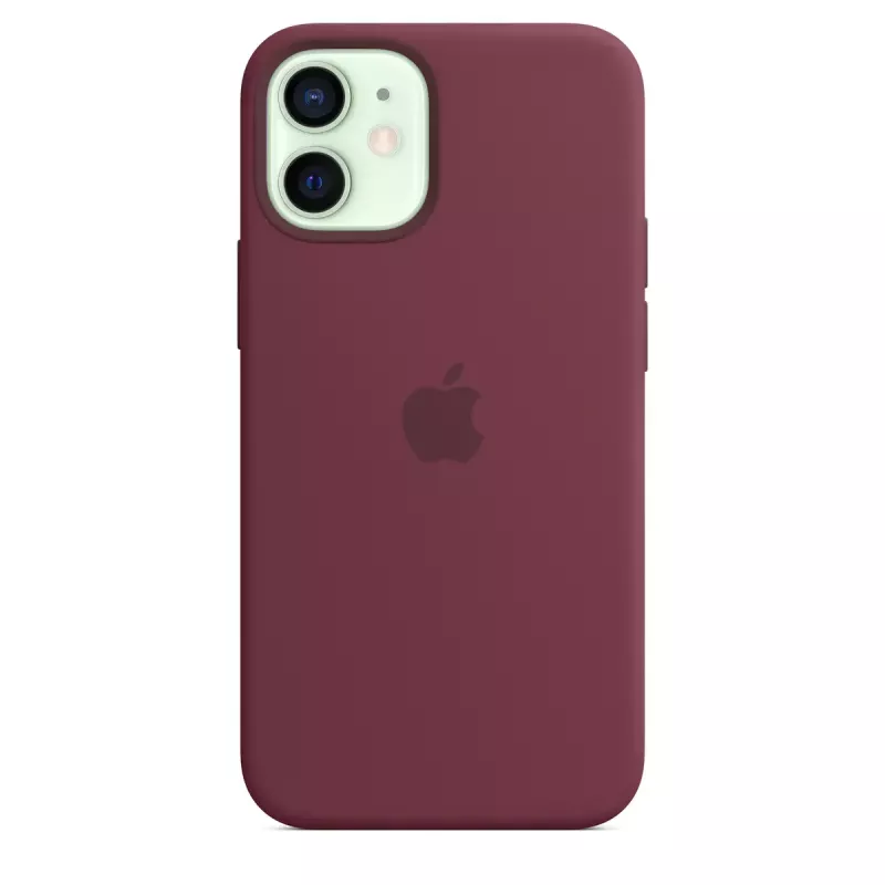 Etui Apple iPhone 12 mini silikonowe z MagSafe w kolorze śliwkowym