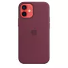 Etui Apple iPhone 12 mini silikonowe z MagSafe w kolorze śliwkowym