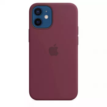 Etui Apple iPhone 12 mini silikonowe z MagSafe w kolorze śliwkowym