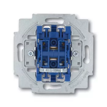 Elektryczny wyłącznik 1P Busch-Jaeger 1413-0-0491 — 1-biegunowy, 250 V AC, 10 A, niebieski metalik, 71×71×25 mm