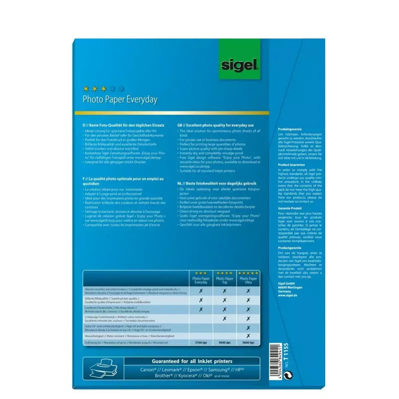 Papier fotograficzny A4 Sigel T1155 High-gloss