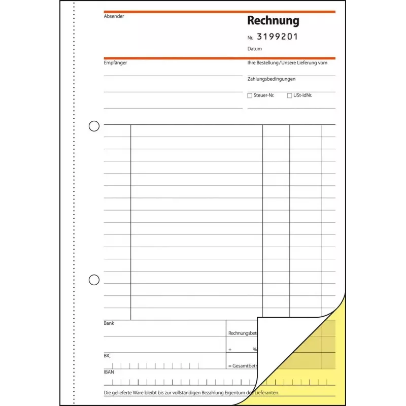 Formularz biznesowy Sigel SD131 A5 Biały Żółty 100 arkuszy
