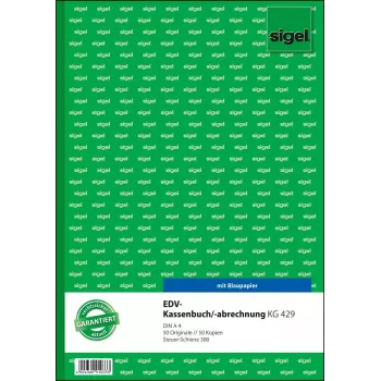 Notatnik Sigel KG429 A4 50 arkuszy zielono-biały