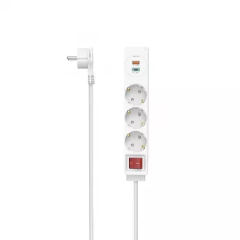 Hama 00223185 listwa zasilająca 1,4 m 3 gniazda AC wewnętrzna biel