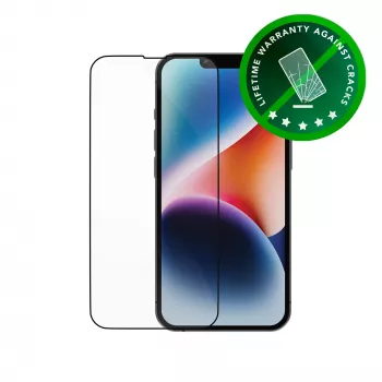 dbramante1928 Eco-Shield iPhone 13 13 Pro 14 Czarna krawędź Odporny na kurz i zarysowania Szkło hartowane Osłona ekranu