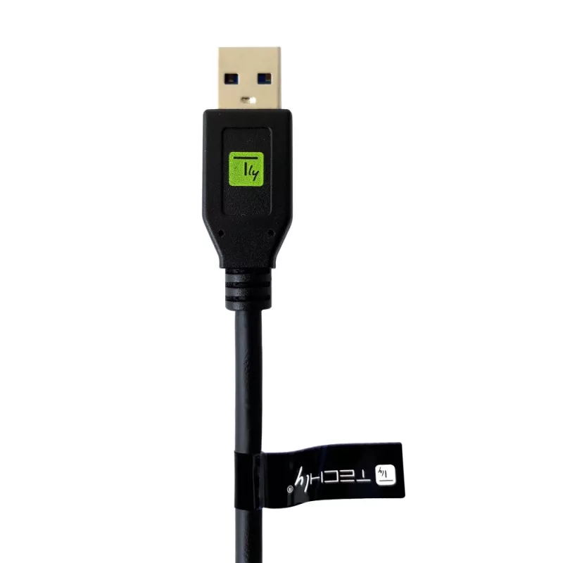 Techly ICOC MUSB312-CMAM05T Kabel USB USB 3.2 Gen 1 (3.1 Gen 1) 0,5 m USB A USB C Czarny