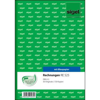 Formularz biznesowy Sigel RE525 A5 niebiesko-biały 100 arkuszy