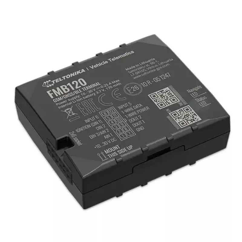 Teltonika FMB120 Czarny, pyłoszczelny lokalizator GPS do samochodu