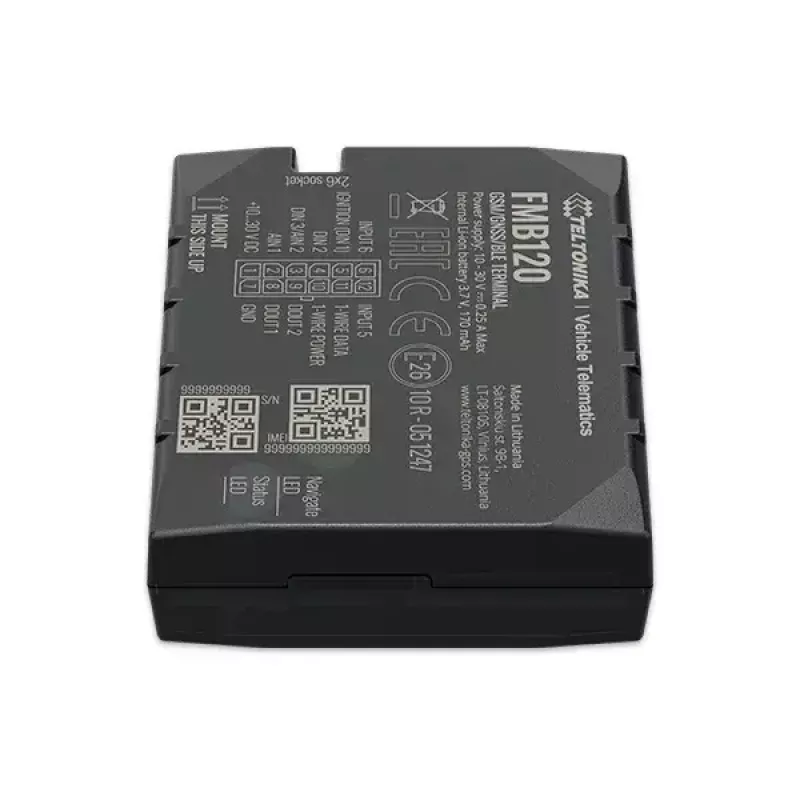 Teltonika FMB120 Czarny, pyłoszczelny lokalizator GPS do samochodu