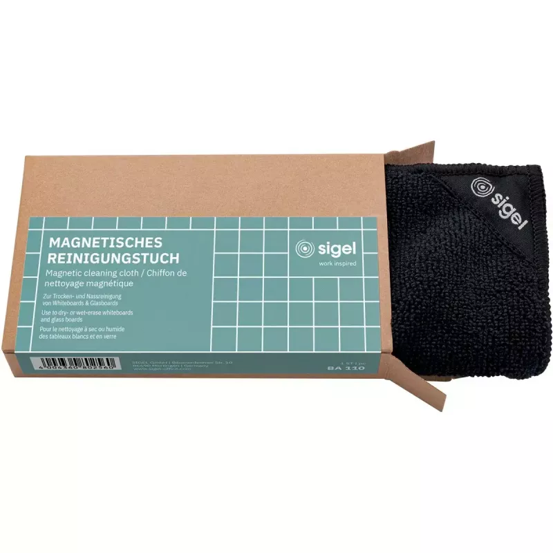 Ściereczka czyszcząca z mikrofibry Sigel BA110 neodymowa czerń 250x250mm