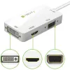 Techly Adapter 3 w 1 Mini DisplayPort (Thunderbolt) na HDMI / DVI / VGA IADAP MDP-COMBOF12