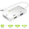 Techly Adapter 3 w 1 Mini DisplayPort (Thunderbolt) na HDMI / DVI / VGA IADAP MDP-COMBOF12