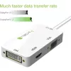 Techly Adapter 3 w 1 Mini DisplayPort (Thunderbolt) na HDMI / DVI / VGA IADAP MDP-COMBOF12
