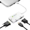 Techly Adapter 3 w 1 Mini DisplayPort (Thunderbolt) na HDMI / DVI / VGA IADAP MDP-COMBOF12