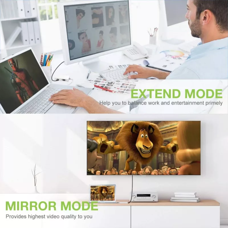 Techly Adapter 3 w 1 Mini DisplayPort (Thunderbolt) na HDMI / DVI / VGA IADAP MDP-COMBOF12