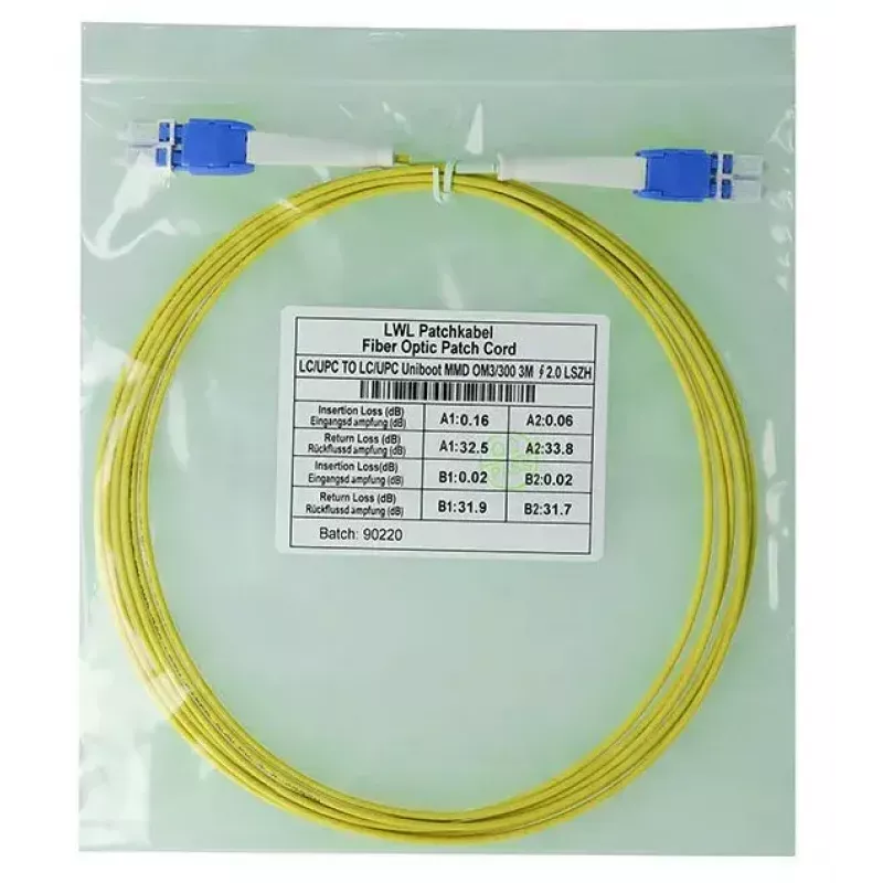 Kabel światłowodowy BlueOptics SFP8181BU0.5MK 0.5 m LC Żółty