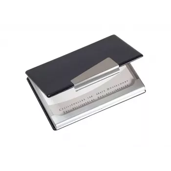Etui na wizytówki Sigel VZ131 Aluminium Czarny Srebrny