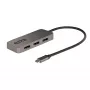StarTech.com 3-portowy adapter USB-C do wielu monitorów, koncentrator MST USB Type-C na 3x DisplayPort 1.4, potrójny przedłużacz/rozdzielacz ekranu laptopa 4K 60 Hz DP, HDR, dodatkowo długi wbudowany kabel — tylko Windows