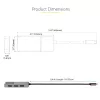 StarTech.com 3-portowy adapter USB-C do wielu monitorów, koncentrator MST USB Type-C na 3x DisplayPort 1.4, potrójny przedłużacz/rozdzielacz ekranu laptopa 4K 60 Hz DP, HDR, dodatkowo długi wbudowany kabel — tylko Windows