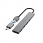 Hama 00200141 hub interfejsowy USB 3.2 Gen 1 (3.1 Gen 1) Type-A 5000 Mbit/s Szary