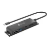 Techly IADAP-USBC-935 stacja dokująca/replikator portów do laptopa Przewodowa USB 3.2 Gen 1 (3.1 Gen 1) Type-C Czarny
