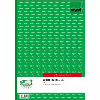Formularz biznesowy Sigel SD063 zielony A4 120 arkuszy