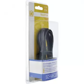 Kabel sieciowy Schwaiger 6,0 m RJ-11 - RJ-11 6 m Czarny