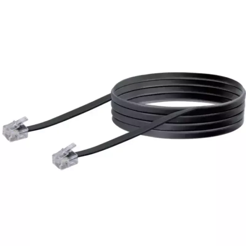 Kabel sieciowy Schwaiger 6,0 m RJ-11 - RJ-11 6 m Czarny