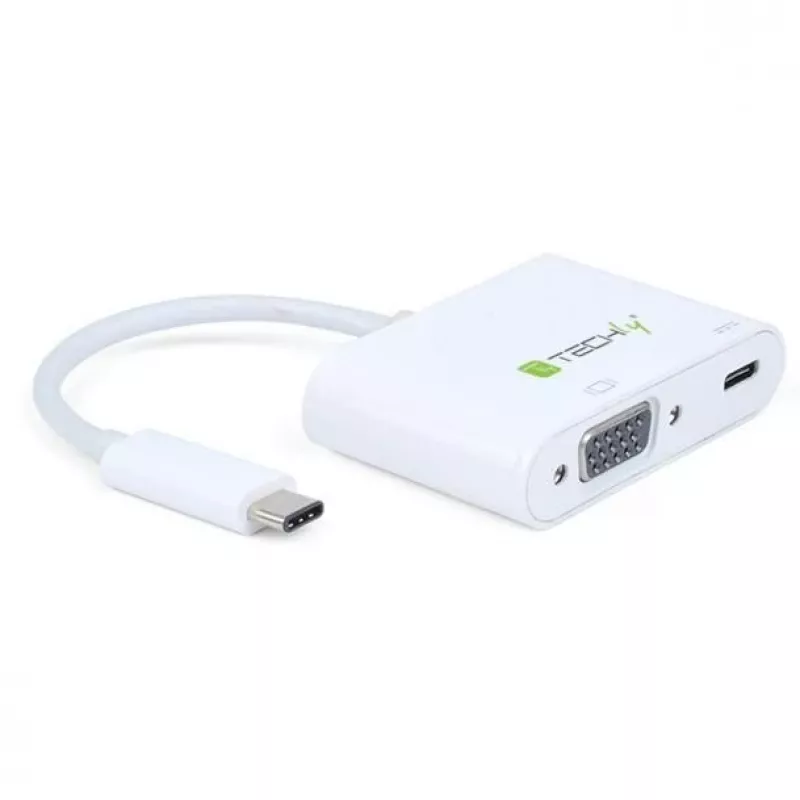 Techly Converter kabel Adapter USB do VGA-C, C-Port USB Charging IADAP USB31-VU31
