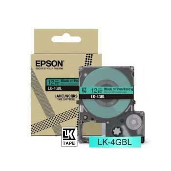 Taśma do etykieciarki Epson LK-4GBL Czarny na zielonym 1,2 cm x 9 m