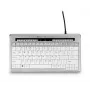 BakkerElkhuizen S-board 840 US Qwerty, Tenkeyless (80 - 87%), przewodowa, USB, przełącznik nożycowy, QWERTY, jasnoszary, biały