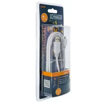 Kabel USB Schwaiger LK200M532 2 m USB A Micro-USB A Biały