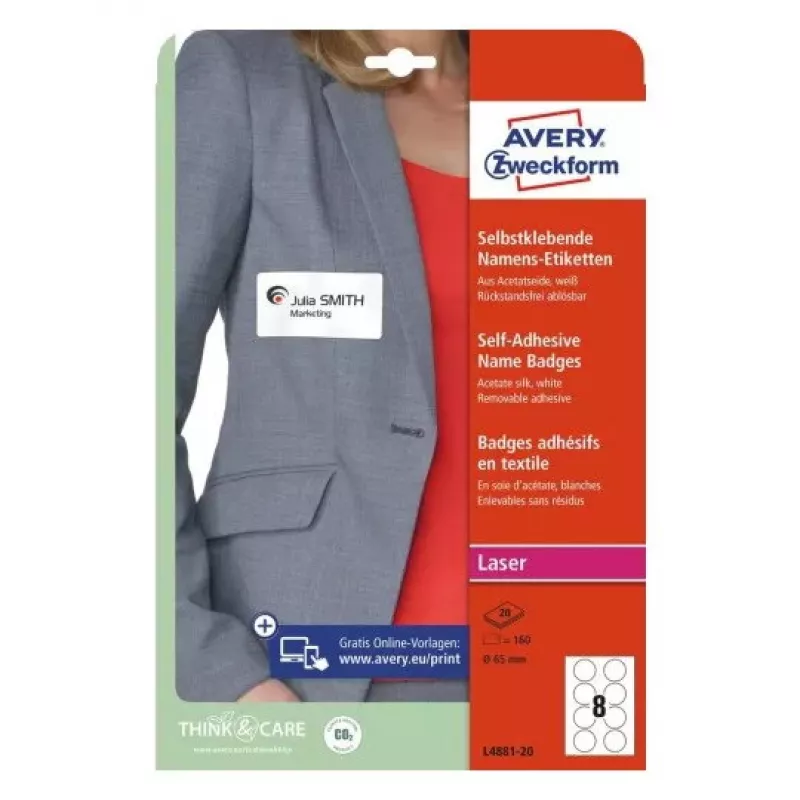 Okrągła etykieta samoprzylepna Avery L4881-20
