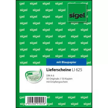 Formularz biznesowy Sigel LI625 A6 zielony, różowy, biały