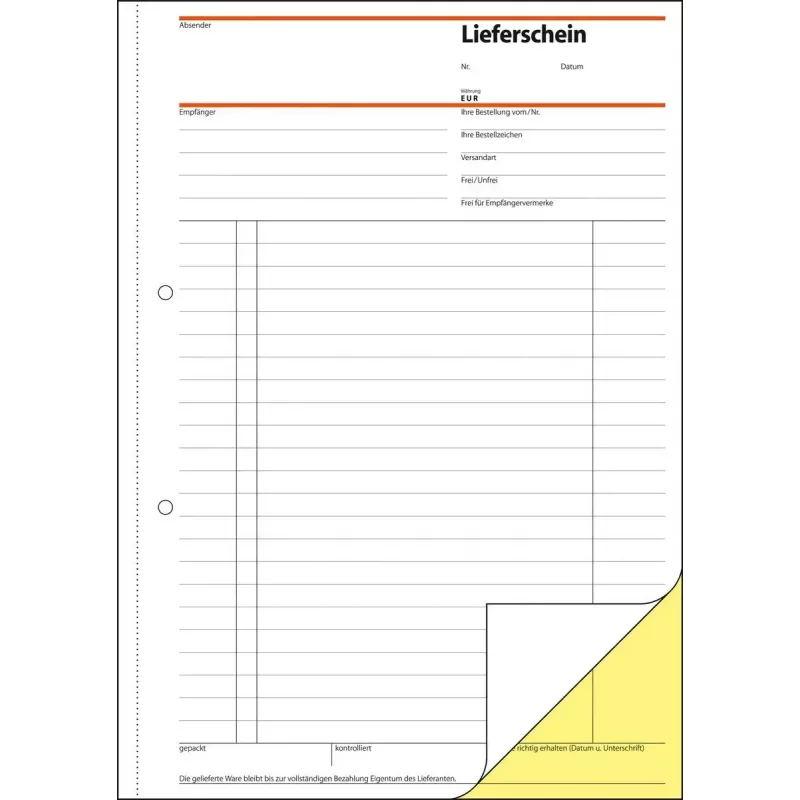 Formularz biznesowy Sigel SD015 A4 biały żółty 80 arkuszy