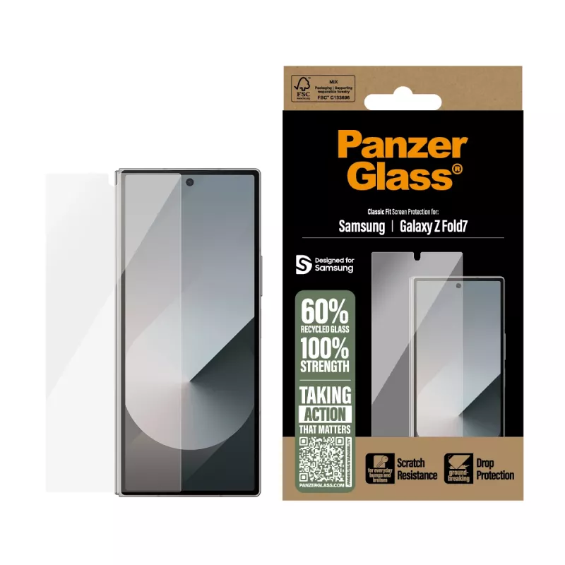 Folia ochronna PanzerGlass do Samsung Galaxy Z Fold7 — Ultra-Wide Fit