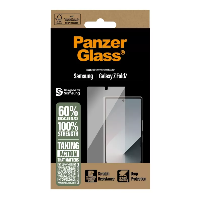 Folia ochronna PanzerGlass do Samsung Galaxy Z Fold7 — Ultra-Wide Fit