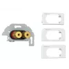 Gniazdo Kindermann 7456000414 2 x RCA Czarny Złoty Biały