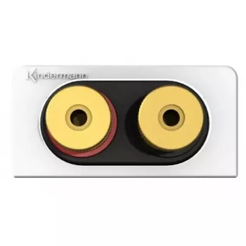 Gniazdo Kindermann 7456000414 2 x RCA Czarny Złoty Biały