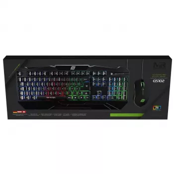 MediaRange MRGS102 Klawiatura i mysz gamingowa USB QWERTZ Czarny RGB