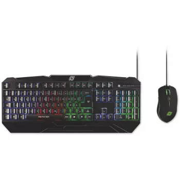 MediaRange MRGS102 Klawiatura i mysz gamingowa USB QWERTZ Czarny RGB