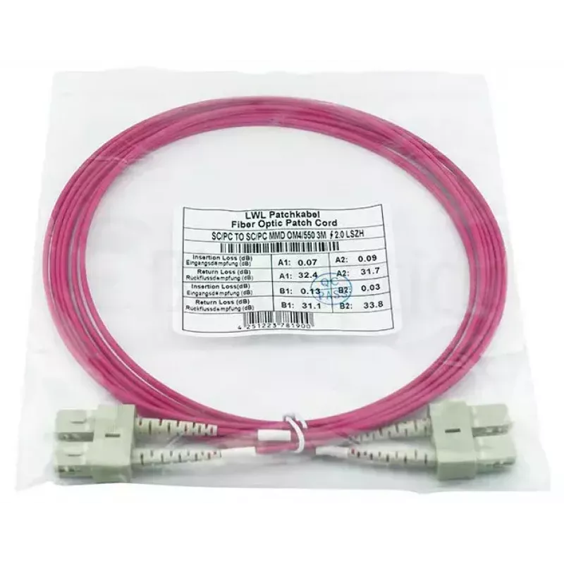 Światłowodowy kabel BlueOptics SFP3232FU0.5MK 0,5 m SC OM4