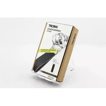 Brelok TROIKA KR8-02/LE Czarny Srebrny Skóra 31mm